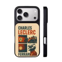 Charles Leclerc Ferrari F1 car iPhone 17 Pro Max Black Case
