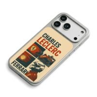 Charles Leclerc Ferrari F1 car iPhone 17 Pro Max Electroplated Silver Case2