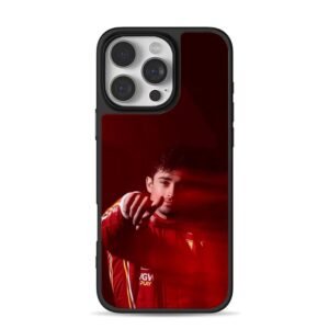 Charles Leclerc Ferrari racer iPhone 16 Pro Max Black Case