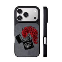 Charlie Brow Jr lighter flame iPhone 17 Pro Max Black Case