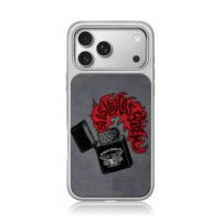Charlie Brow Jr lighter flame iPhone 17 Pro Max Electroplated Silver Case1