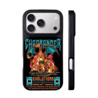 Charmander Charizard evolution iPhone 17 Pro Max Black Case