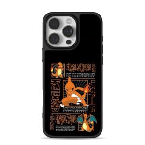 Charmander Charmeleon Charizard art Phone Case for iPhone 11-17 & Samsung Galaxy S24-S26