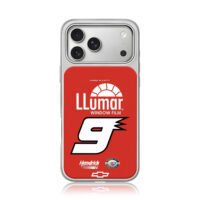 Chase Elliott 9 LLumar NASCAR iPhone 17 Pro Max Electroplated Silver Case1