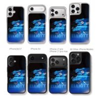 Chase Elliott NAPA blue helmet Chris Brown Phone Case Black Electroplated Silver For Iphone 11 To 17