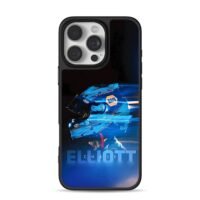 Chase Elliott NAPA blue helmet iPhone 16 Pro Max Black Case