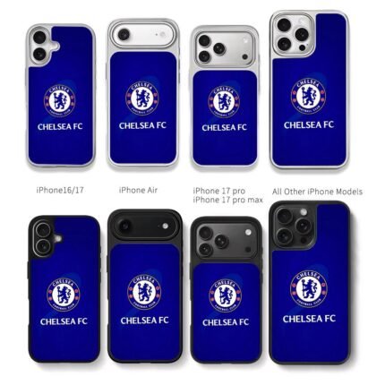 Chelsea FC logo blue backdrop Chris Brown Phone Case Black Electroplated Silver For Iphone 11 To 17