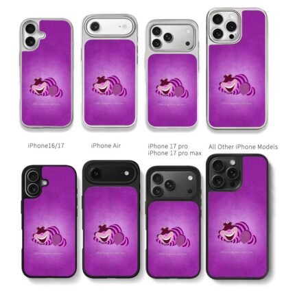 Cheshire Cat Alice purple quote art Chris Brown Phone Case Black Electroplated Silver For Iphone 11 To 17