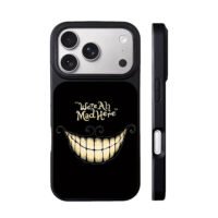 Cheshire Cat Were All Mad Here iPhone 17 Pro Max Black Case