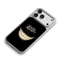 Cheshire Cat Were All Mad Here iPhone 17 Pro Max Electroplated Silver Case2