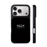 Chevrolet bowtie logo and text iPhone 17 Pro Max Black Case