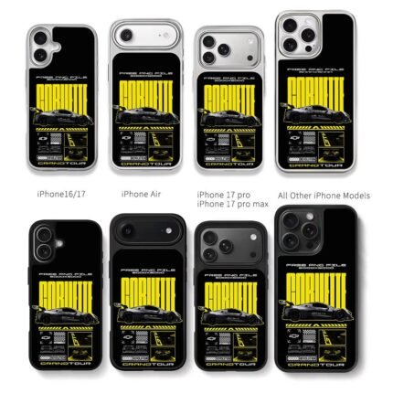 Chevrolet Corvette GT3R print Chris Brown Phone Case Black Electroplated Silver For Iphone 11 To 17