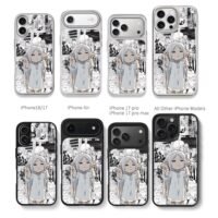 Chibi Frieren Sousou manga collage Chris Brown Phone Case Black Electroplated Silver For Iphone 11 To 17