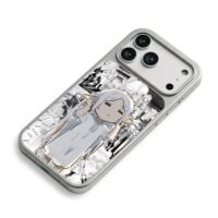 Chibi Frieren Sousou manga collage iPhone 17 Pro Max Electroplated Silver Case2