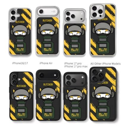 Chibi R6 Siege Bandit Polizei art Chris Brown Phone Case Black Electroplated Silver For Iphone 11 To 17