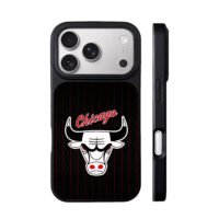 Chicago Bulls bull head logo iPhone 17 Pro Max Black Case