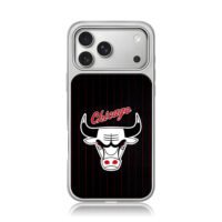 Chicago Bulls logo red script stripes iPhone 17 Pro Max Electroplated Silver Case1