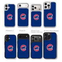 Chicago Cubs walking cub logo Chris Brown Phone Case Black Electroplated Silver For Iphone 11 To 17
