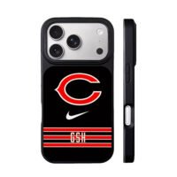 ChicagoBearsNikeGSHredstripes iPhone 17 Pro Max Black Case