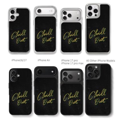 Chill Out on dark starry background Chris Brown Phone Case Black Electroplated Silver For Iphone 11 To 17
