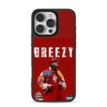 Chris Brown Breezy Red Rap Art Phone Case for iPhone 11-17 & Samsung Galaxy S24-S26