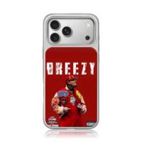 Chris Brown Breezy Red Rap Art iPhone 17 Pro Max Electroplated Silver Case1