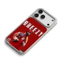 Chris Brown Breezy Red Rap Art iPhone 17 Pro Max Electroplated Silver Case2