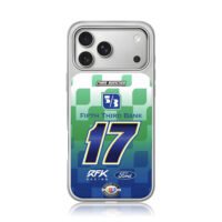 Chris Buescher 17 NASCAR Ford iPhone 17 Pro Max Electroplated Silver Case1