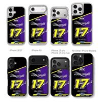 Chris Buescher 17 RFK Ford Chris Brown Phone Case Black Electroplated Silver For Iphone 11 To 17