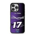 Chris Buescher 17 Violet Defense Ford Roush Fenway Racing Phone Case for iPhone 11-17 & Samsung Galaxy S24-S26