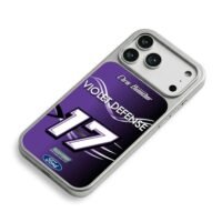 Chris Buescher 17 Violet Defense Ford Roush Fenway Racing iPhone 17 Pro Max Electroplated Silver Case2