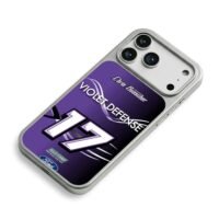 Chris Buescher 17 Violet Ford iPhone 17 Pro Max Electroplated Silver Case2