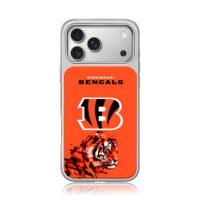 Cincinnati Bengals tiger logo iPhone 17 Pro Max Electroplated Silver Case1