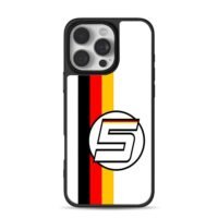 Circled 5 German flag stripes iPhone 16 Pro Max Black Case