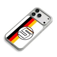 Circled 5 German flag stripes iPhone 17 Pro Max Electroplated Silver Case2