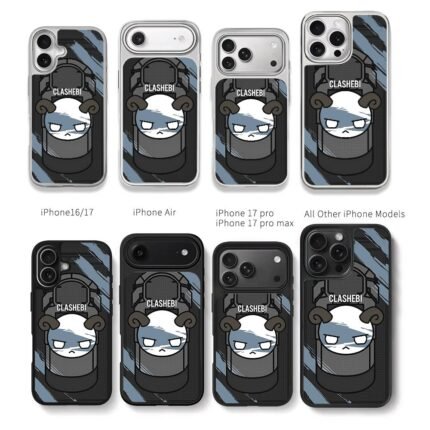 CLASHEBI angry ram horn art Chris Brown Phone Case Black Electroplated Silver For Iphone 11 To 17