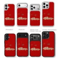 Classic newspaper sports car red Chris Brown Phone Case Black Electroplated Silver For Iphone 11 To 17