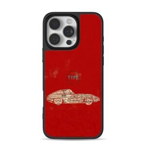Classic newspaper sports car red Phone Case for iPhone 11-17 & Samsung Galaxy S24-S26