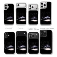 Classic Porsche 911 sports car art Chris Brown Phone Case Black Electroplated Silver For Iphone 11 To 17