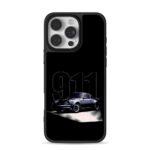 Classic Porsche 911 sports car art iPhone 16 Pro Max Black Case