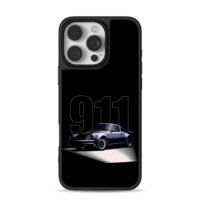 Classic Porsche 911 sports car art iPhone 16 Pro Max Black Case