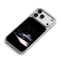 Classic Porsche 911 sports car art iPhone 17 Pro Max Electroplated Silver Case2