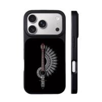 Classical guitar mandala art iPhone 17 Pro Max Black Case
