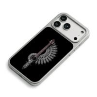 Classical guitar mandala art iPhone 17 Pro Max Electroplated Silver Case2