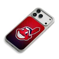 Cleveland Indians Wahoo logo iPhone 17 Pro Max Electroplated Silver Case2