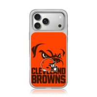 ClevelandBrownsbulldoghelmet iPhone 17 Pro Max Electroplated Silver Case1