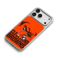 ClevelandBrownsbulldoghelmet iPhone 17 Pro Max Electroplated Silver Case2