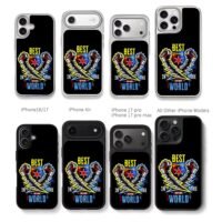 CM Punk Best In The World Fist Chris Brown Phone Case Black Electroplated Silver For Iphone 11 To 17