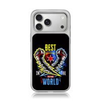 CM Punk Best In The World Fist iPhone 17 Pro Max Electroplated Silver Case1