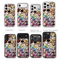 CN classic cartoon collage Chris Brown Phone Case Black Electroplated Silver For Iphone 11 To 17
